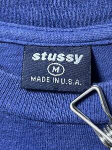 90s OLD STUSSY ロゴプリント Tシャツ ネイビー M USA製 紺タグ ヴィンテージ ステューシー オールドスケート アーカイブ international