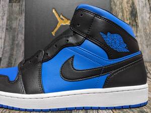 残少 31.0cm NIKE AIR JORDAN 1 MID US13 検 DQ8426-042 エア ジョーダン ミッド ブラック/ホワイト/ロイヤルブルー/黒/白/青 31cm