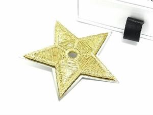 ■新品■未使用■ ChristianDior クリスチャンディオール スター 星 刺繍 ピンバッジ アクセサリー ゴールド系×シルバー系 DE6056