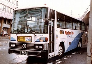 【 バス写真 Lサイズ 】 西鉄 懐かしのS型1987年式 ■ 4228北九州22か2076