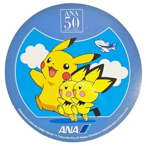 全日空 50周年 ステッカー ANA 50TH ANNIVERSARY STICKER POKEMON ポケットモンスター ポケモン ピカチュウ ピチュー 飛行機 航空機 シール