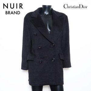 クリスチャンディオール Christian Dior コート Size:9 アンゴラ ダブル ブラック