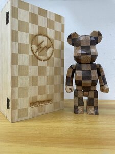 BE@RBRICK x カリモクx 400% by MEDICOM TOY ベアブリック carved wooden 置物 ■ 中古 ■ 美品 ■ 箱なし