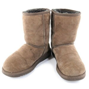 《オススメ◎》UGG Australia アグ オーストラリア★ムートンショートブーツ*シューズ*靴*ブラウン*サイズW5(約22㎝)(AC328)◆S80