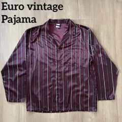 【状態良好】80s pajama shirt パジャマシャツ　ストライプ　古着