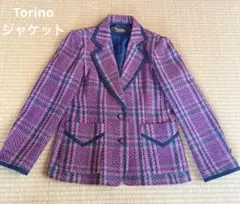 Torino ジャケット ピンク系 チェック柄