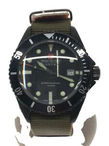 SWISS MILITARY WATCH◆クォーツ腕時計/アナログ/-/BLK/KHK/06-4257//