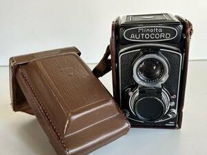 ④j117◆Minolta ミノルタ◆二眼レフカメラ AUTOCORD オートコード レンズ VIEW ROKKOR 1:3.2 f=75mm フィルムカメラ ビンテージ