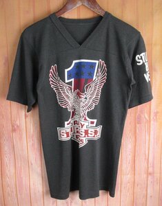 MST9894 STURGIS スタージス Vネック プリント Tシャツ 1983年 ブラック系（クリックポスト可）