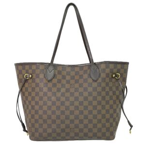 本物 ルイヴィトン LOUIS VUITTON LV 旧型 ネヴァーフル MM ダミエ エベヌ トートバッグ ショルダーバッグ ブラウン N51105