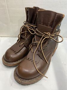 【WHITES BOOTS ホワイツブーツ】 SMOKE JUMPER レースアップブーツ エンジニアブーツ ブラウン US9 レザー アメカジ 2401oki k