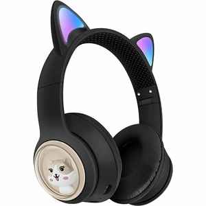 光る 猫耳 ヘッドホン ワイヤレス ヘッドホン bluetooth 5.3 ゲーミング ヘッドホン ゲーミングヘッドセット LEDライト付 HIFIステレオ