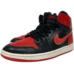 NIKE　 2001年製AIR JORDAN1 RETRO BRED BANNEDジョーダン黒赤スニーカー 商品番号：8069000060539