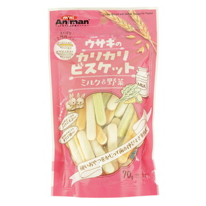 ミニアニマン ウサギのカリカリビスケット ミルク＆野菜 70g ウサギ用フード