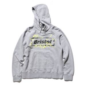 新品 正規品 17SS FCRB BRISTOL NEON DRIPPING STENCIL BOX HOODY Sサイズ Grey ブリストル ボックス パーカー グレー SOPH ソフ