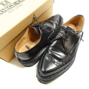 George Cox ジョージコックス 3705V ラバーソール レザーシューズ size 7 #30179 革靴 ビジネス きれいめ