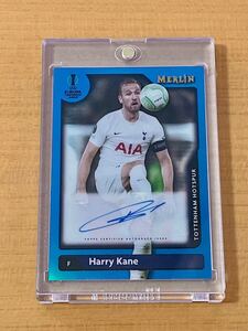 2021-22 Topps Merlin Chrome UCL Harry Kane auto Blue Refractor/75