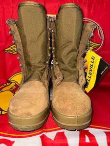 新品未使用タグ付き　MADE IN USA BELLEVILLE USMC 550ST HOT WEATHER コンバットブーツ STEEL TOE 9.5Wインチ　約27.5センチ　COYOTE 