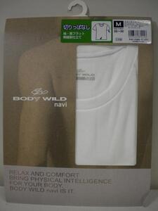 ＜肌着館＞BODYWILD navi シームレスＴシャツ 白 M ＜50%off