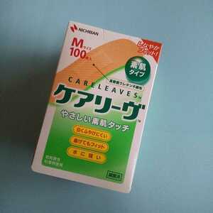 ☆.。.:* ケアリーヴ　 ニチバン　Mサイズ100枚　絆創膏　素肌タイプ　NICHIBAN　☆ケアリーブ.。.:*☆バンドエイド　ばんそうこう　★