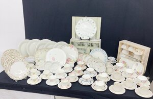 Y1025 まとめ売り NARUMI ナルミ 洋食器 50点以上 セット BONE CHINA/HELIOS/Flora など プレート カップ＆ソーサー 大皿 中皿 小皿 など