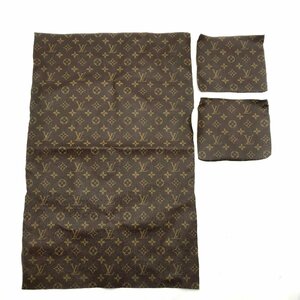 1円 LOUISVUITTON ルイヴィトン モノグラム ハギレ スピーディ 40 生地 3枚 リペア バッグ 布地 鞄 a4042