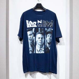 【未使用】2XL / 映画 BOYZ N THE HOOD ボーイズン・ザ・フッド ムービーTEE 半袖 Tシャツ ネイビー 青 公式 アイスキュー ビッグサイズブ