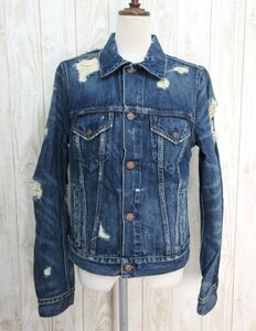 DENIM&SUPPLY Ralph Lauren/デニム&サプライ ラルフローレン：ダメージ加工 デニムジャケット サイズM レディース 中古/USED