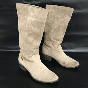 ディーゼル/DIESEL☆本革/スエードレザー/ロングブーツ【レディース/38/24.0程度/ベージュ/beige】3.5cmヒール/Boots/shoes◇bWB95-31