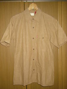 Levis リーバイス レッドループ 茶 ブラウン シャンブレー シャツ シャンブレーシャツ ワーク L 半袖 ワークシャツ ダンガリーシャツ