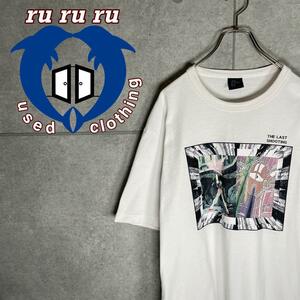 [古着]機動戦士ガンダム　半袖　Tシャツ　ボックスプリント　アニメT　白