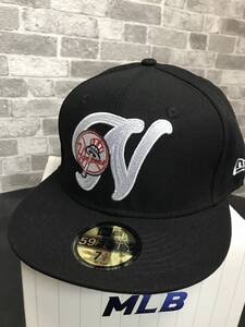 MLB名門NYヤンキース×NEWERA 59FIFTY完売大人気DUO LOGOフィッテッドキャップ5/8