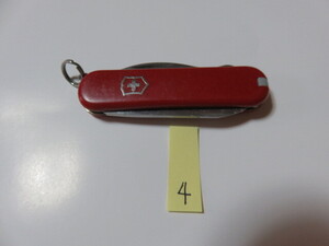 VICTORINOX ビクトリノックス SWISS スイス ナイフ 携帯ナイフ ツールナイフ アウトドア キャンプ №4 レッド 赤 サイズ58-15-8㎜ ユーズド