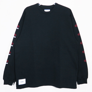 WTAPS ダブルタップス 24AW PRTC/LS/COTTON 242ATDT-CSM13 ロングスリーブ コットン Tシャツ ブラック ロンT 長袖 Deck