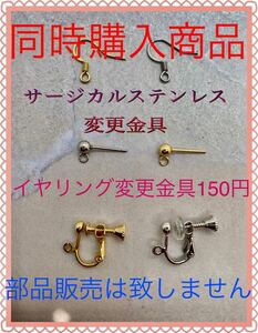 同時購入商品 イヤリング変更金具 サージカルステンレス150円