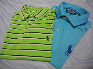 ☆2枚SET ポロ・ラルフローレン 緑(M)、ブルー(S)大きめ　POLO GOLF,POLO PERFORMANCE☆