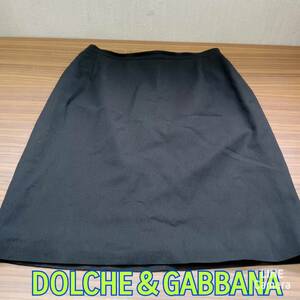DOLCHE & GABBANA ◆ ひざ丈 タイトスカート 42 サイズ BLACK ◆ ドルチェ＆ガッパーナ ◆ レディース 