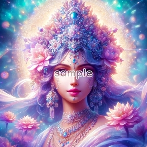 A3 350dpi 女神 パールヴァティ オリジナル絵イラスト著作権フリー画像素材 60P Goddess Parvati picture image material copyright free