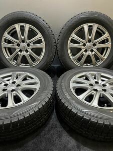 195/65R15 DUNLOP/WINTER MAXX WM02 18年製 SIBILLA L-5 15インチ 6J ＋40 100 5H スタッドレス 4本 プリウス ウィッシュ (南2-E472)