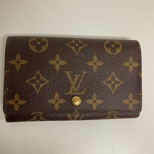 D598-60◆ LOUIS VUITTON モノグラム ポルトモネビエトレゾール ２つ折り モノグラム 財布 