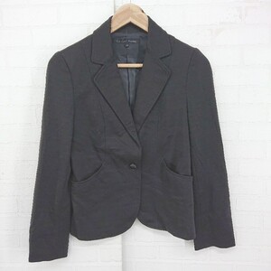 ◇ green label relaxing UNITED ARROWS オフィスカジュアル OL 綺麗め 長袖 ジャケット サイズ38 ブラック レディース P