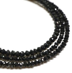 1円〜!!《K18 天然ブラックダイヤモンドネックレス》J 約4.1g 約40.0cm black diamond necklace DE0/DE0 E266