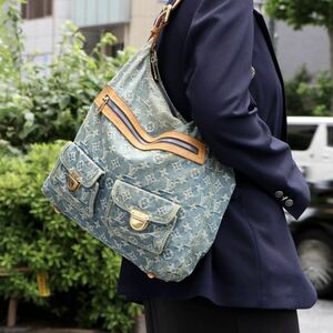 LOUIS VUITTON ルイヴィトン バギーGM デニムトートバッグ