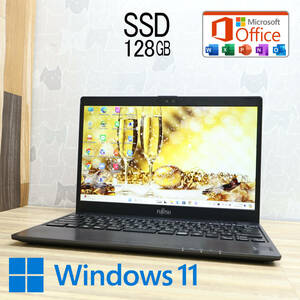 ★美品 SSD128GB★U938/S Webカメラ Celeron 3965U Win11 MS Office 中古品 ノートPC★P74701