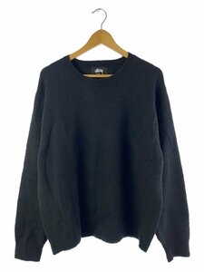 STUSSY◆GOTHIC SWEATER/セーター(厚手)/L/ナイロン/BLK//