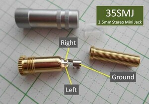 管理番号＝3M032　　自作用φ3.5mm　ステレオミニジャック　　35SMJ　　1個　