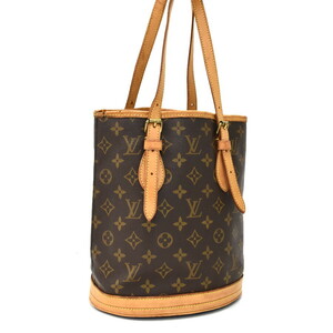 1円 ◆良品 LOUIS VUITTON ルイヴィトン ショルダーバッグ バケットPM M42238 モノグラム キャンバス ブラウン◆E.Cmpl.tI-21