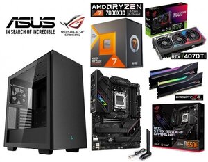 ■★ AMD Ryzen7 7800X3D/RTX4070Ti/水冷/B650E-F/DDR5 32GB/M.2SSD 1TB/850W/Win11 Pro/Office2021 ゲーミングPC