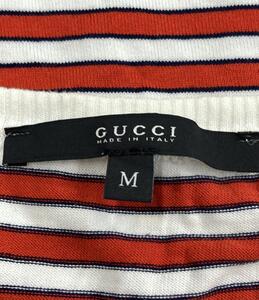 グッチ 半袖Tシャツ ボーダー ワッペン レディース SIZE M (M) GUCCI