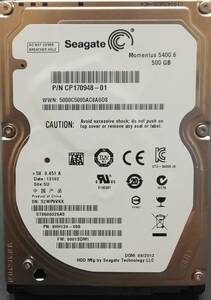 240617 Seagate 2.5インチ SATA 500GB HDD ST500LT012-1DG142 7mm 